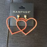 Rampage  Gold & Red Crystal Hearts earrings Photo 0