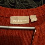 Croft & Barrow Red Snowman Cardigan Nordic Patterns Winter Christmas SWEATER zip Photo 5