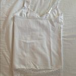 Laura Ashley  White Lace Trim Camisole Photo 3