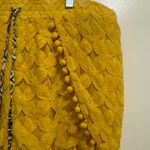 Xhilaration Womens Boho Bohemian Shorts XL Bright Yellow Flower Lace Pom Poms Photo 1