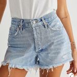 AGOLDE Parker Cut Off Denim Short Light Wash Blue Size 29 Photo 0