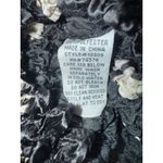 Cache Black White Floral Textured scrunch Top Y2K vintage boho whimsi retro Med Photo 3