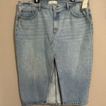 Abercrombie & Fitch NEW front slit denim midi skirt women’s plus size 18 / 34 Photo 3