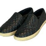 Steve Madden Womens Black Quilted Faux Leather Slip On Loafers, Womens Size 9.5 Photo 0