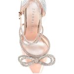 Gianni Bini Ezlynn Clear Rhinestone Embellished Bow Pointed Toe Pumps- Rose Gold Photo 6