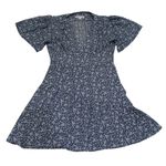 She & Sky Blue and White Boho Preppy V-Neck Flutter Sleeve Sundress Photo 0