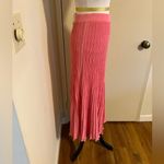 Lucy Paris New Ellery Knit Pleated Skirt Pink Sz S Photo 4