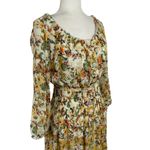 Fig and Flower Floral Pattern CottageCore Prairie Maxi Dress Banded Waist Large Photo 3