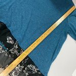 Massini Women's Long Sleeve T-shirt Plus Size 3X Blue Floral Hem Photo 9