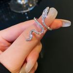 Taylor Swift Rhinestone Snake Ring Silver Jewelry  Reputation Fashion Jewelry NEW Photo 0