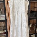 Shop Talulah eyelet smock maxi dress midi ruffle hillhouse nap embroidered White Size M Photo 0