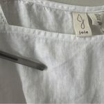 Joie  100% Linen White Smocked Waist Tank Top Sleeveless lace straps button side Photo 7