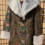 ASOS NWOT Brocade Jacquard Faux Fur Teddy Fuzzy Victorian Oversized Blazer Overcoat Photo 1