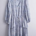 Lucy Paris Long Sleeve Printed Ruffle Mini Dress Photo 0