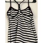 Lululemon black white power y tank top L Photo 2