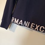 Armani Exchange A|X Logo Sweatshirt Blue Crewneck Pullover Cotton Blend Medium Photo 4