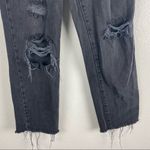 PacSun  Black Wash High Rise Straight Ripped Distressed Frayed Hem Jeans, Size 24 Photo 11
