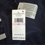 Alex Evenings  Embellished Ladder Sleeve Draped Knot Front Gown Navy Blue Size 6P Photo 13