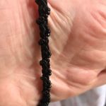 La Regale  Black Snap Closure Beaded Strap Crossbody Purse Photo 2