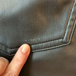 ZARA  Faux Leather Pants Black Straight Leg High Rise Size 4 Photo 5