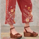 Johnny Was NWT Elia Linen Tie Jumpsuit Embroidered Size Medium in Adobe Photo 2