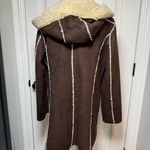 Nine West  Cream and Brown Shearling Coat Photo 3