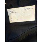 Brand New American Eagle Women's Size 2 Skinny Bermuda Super Stretch Shorts Black Photo 3