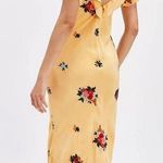 Free People  floral embroidered puff sleeve maxi dress in yellow,Size Large, $268 Photo 5