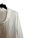 Chalet Tunic Top Womens Medium Ivory Cowl Neck Lagenlook Asymmetrical Blouse Photo 2