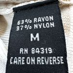 Cyrus  Knit Halter Top Colorblock V-Neck Adjustable Stretch Tan White Medium Photo 2