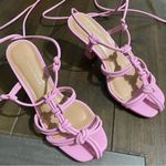 Anthropologie  pink strappy sandal heels Photo 7