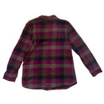 Blair  Plaid Flannel‎ Tunic Top Embroidered Pink Brown Green Womens S Fall Blouse Photo 5