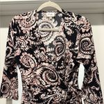 ECI BEIGE by Black and Pink Size 6 3/4 Sleeve Dress Paisley, Tie at Waist, Cute Photo 0