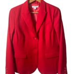 Pendleton NWT 100% virgin wool sheath dress and blazer set in size 14. RED Photo 2