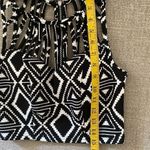 Strappy tribal print Crop top Size Small Black Photo 8