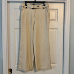 Talbots  Collection Beige Wide Leg Pants Size 12 Resort Vacation Chic Photo 2