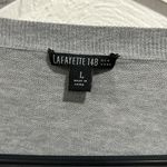 Lafayette 148  Heather Gray Ombre Front Draped Cardigan Sweater Womens Large Photo 1