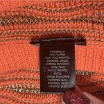 Ann Taylor  Mesh Open Weave Short Sleeve Sweater Orange Metallic Photo 10