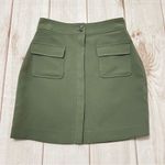 Banana Republic  Olive Green Crepe Military Skirt Size 4 Photo 3