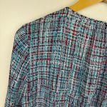Talbots  Womens Multicolor Semi Sheer Long Sleeve Blouse Sz LP‎ | Colorful Office Photo 7