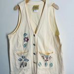 Blue Cactus Vintage Artsy Yellow Vest made in USA size M Size M Photo 9