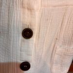 Rodayo womens gauzy beach summer mini dress with buttons and pockets white S Photo 4