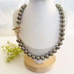 Stainless Steel ball beads Necklace Womens Jewelry T closure Silver Photo 1