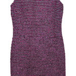 St. John  Sleeveless Tweed Sheath Dress Pink Black Metallic Sparkle Size 6 NWT Photo 0