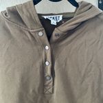 Bucketlist Boutique  Olive Henley snap hoodie Photo 2