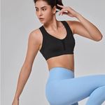 Yvette Power Cross Back Padded Running Sports Bra Black Size M Photo 4