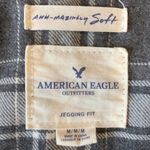 American Eagle Ahh-mazingly Soft plaid brushed flannel popover top M Photo 5