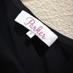 Parker Womens Black Ruffled V Neck Ruched Jumpsuit SZ 0 BHFO 7010 Photo 2