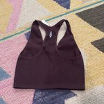 Free People  Movement Brown Ribbed Free Throw Crop Top Size Large Photo 3