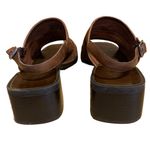 Nine West VINTAGE 1990'S/Y2K "BIDWELL" BROWN LEATHER SLINGBACK BLOCK HEELS (10) Photo 6